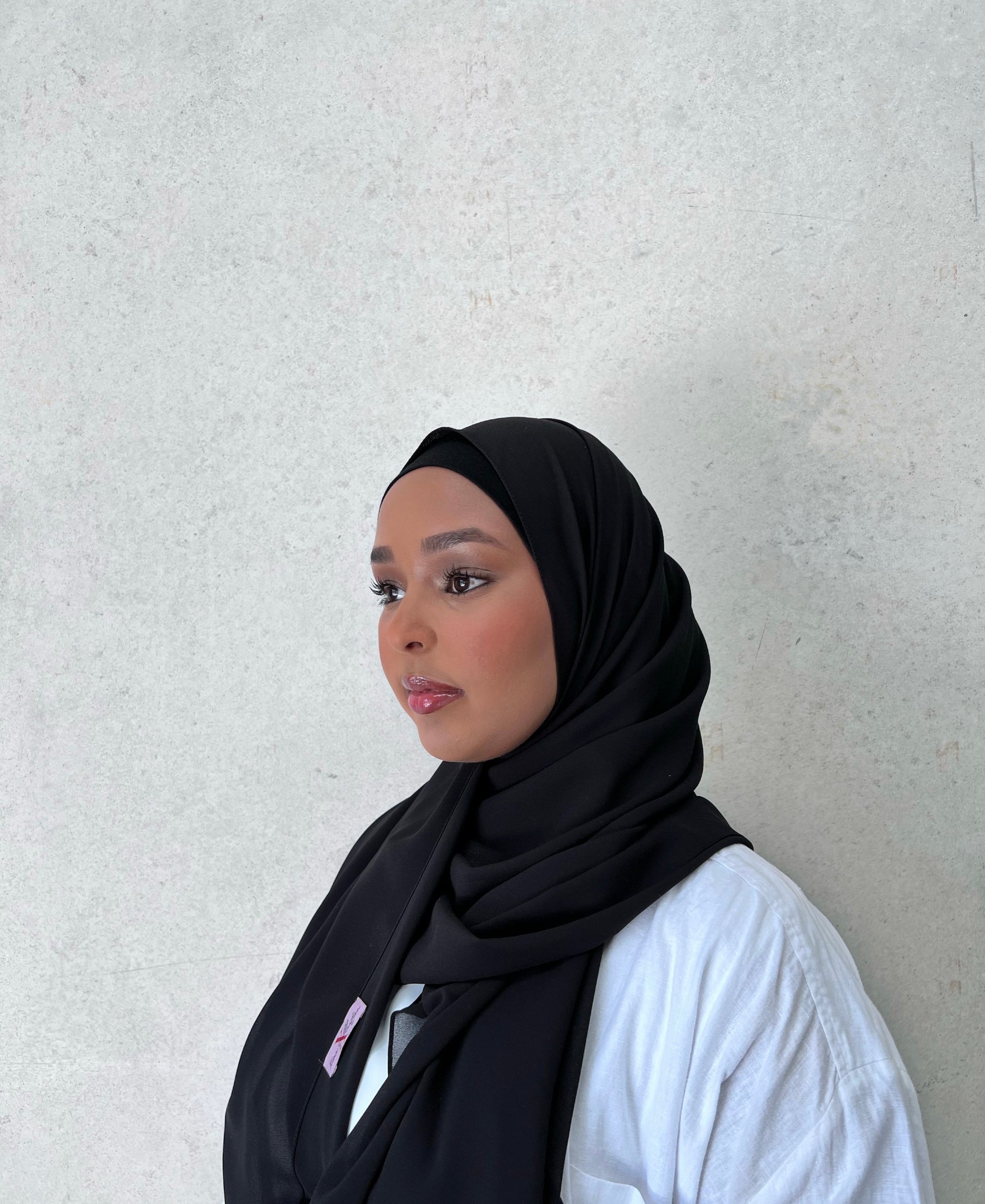 black chiffon hijab