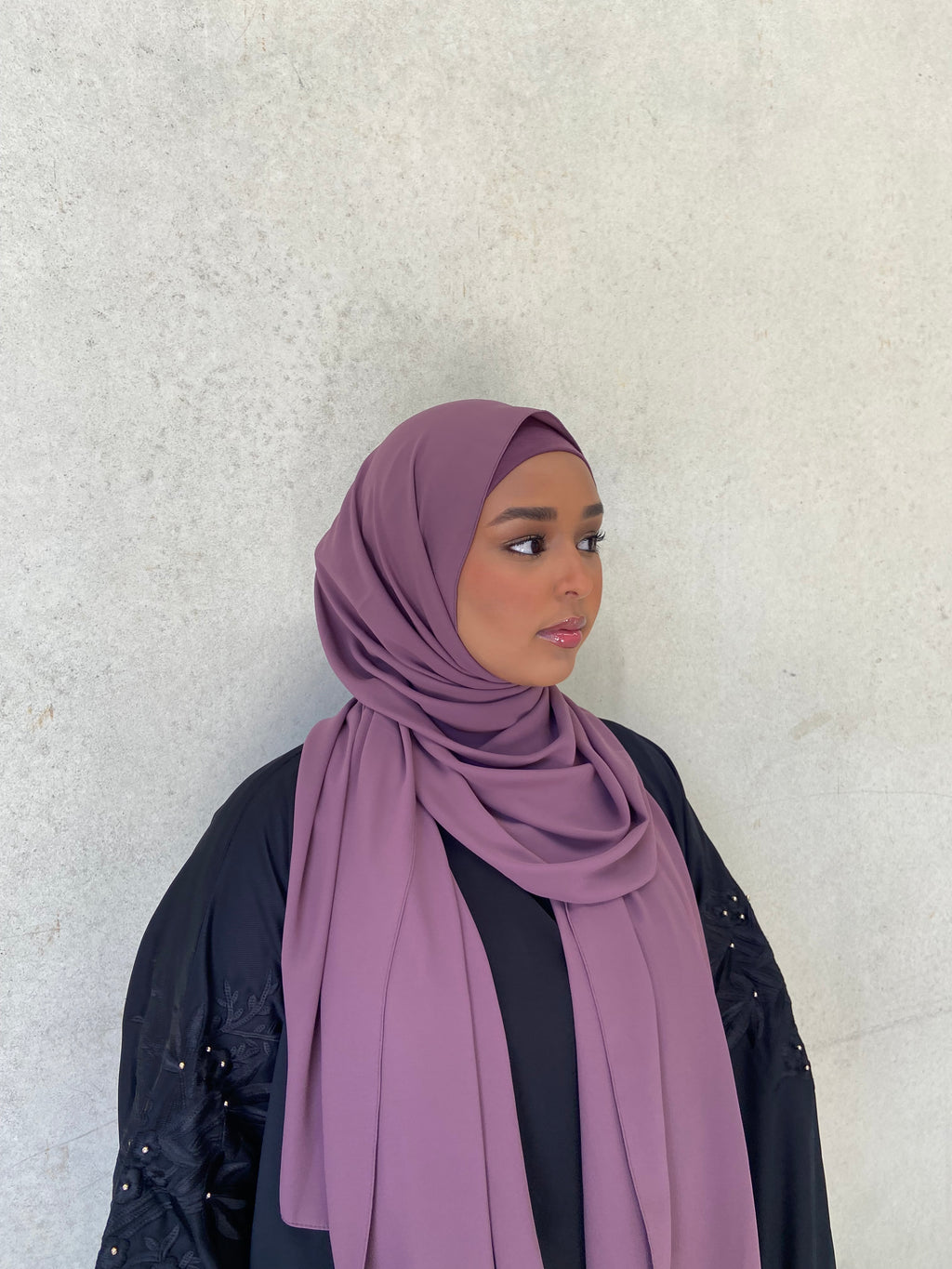 Batul Chiffon-Dusty Purple