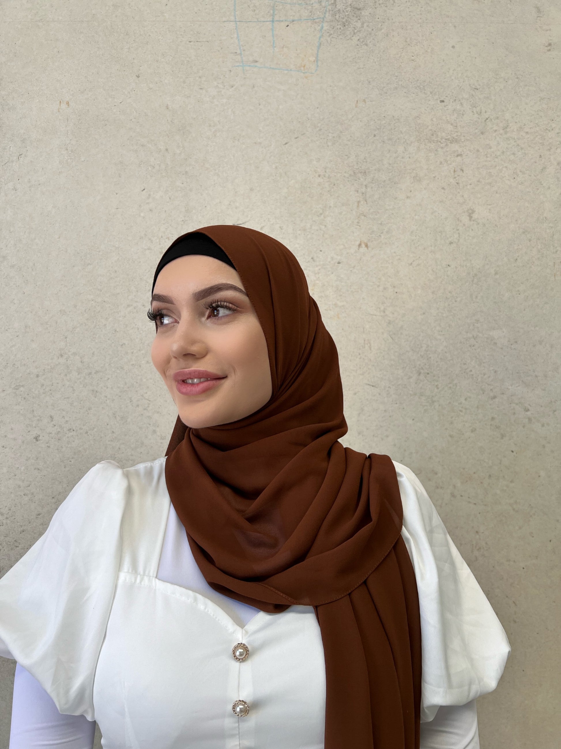 Ilham Chiffon - Hazelnut Brown